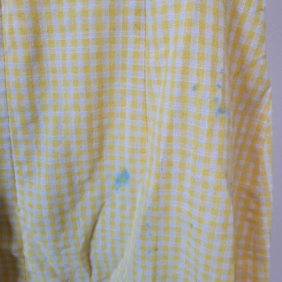 Osman Yousefzada Collective Yellow Plaid Ruffle Dress 2 - Picture 7 of 14